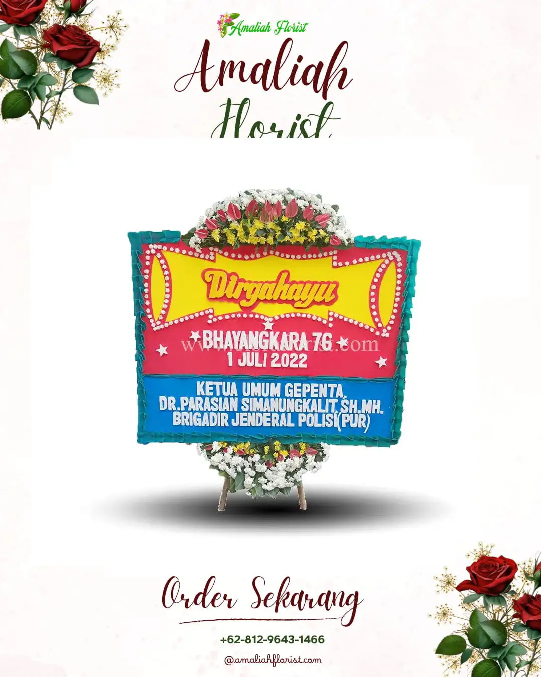 Papan Bunga HUT Ulang Tahun Sumberputih